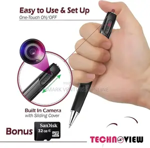 12mp Spy Camera Hd 1080p Hidden Camera Pen V8