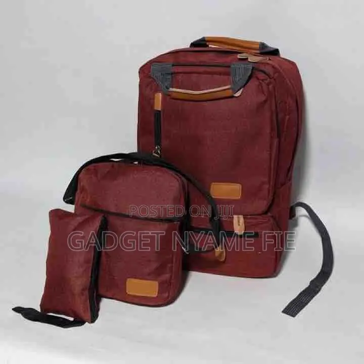 3 Piece Leather Bag Set
