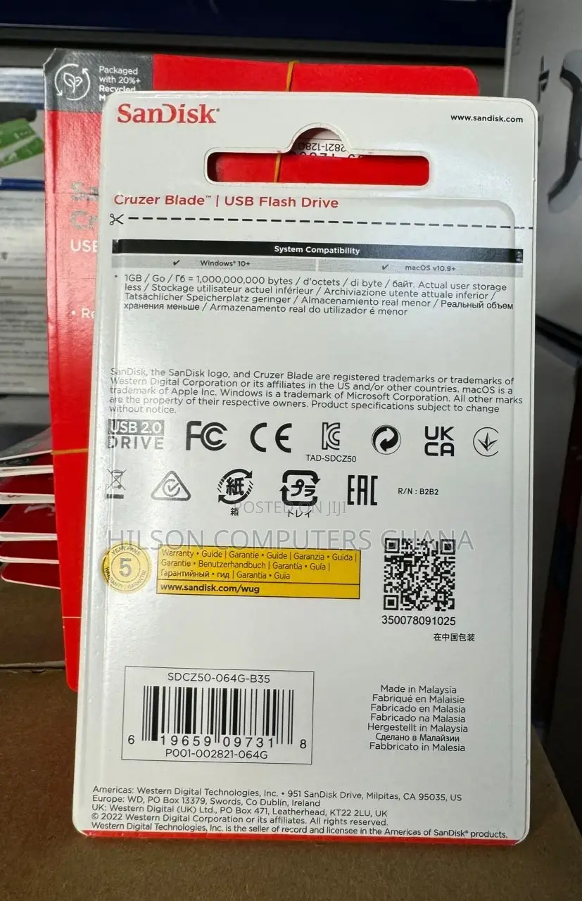 Sandisk Cruzer Blade 2.0 Flashdrive 128gb