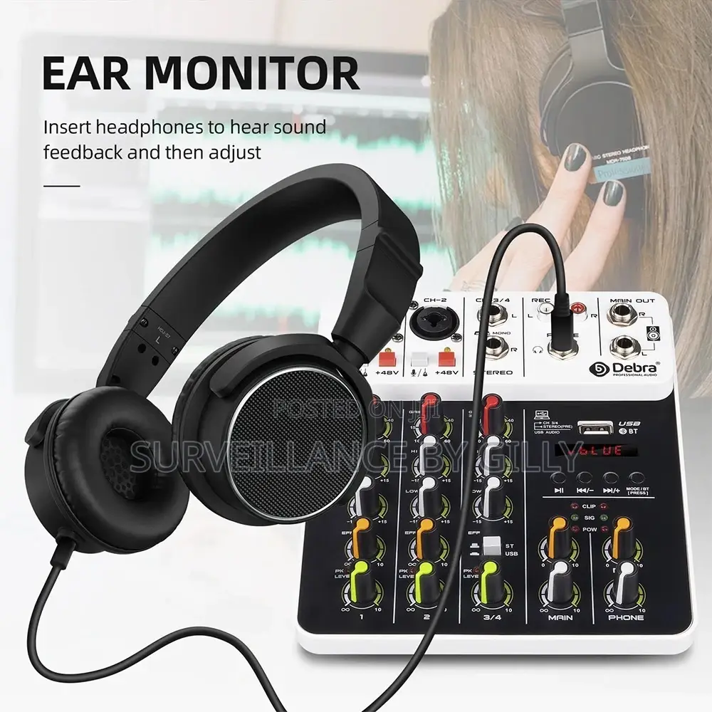 Audio Mixer. Professional Recording Sound Card