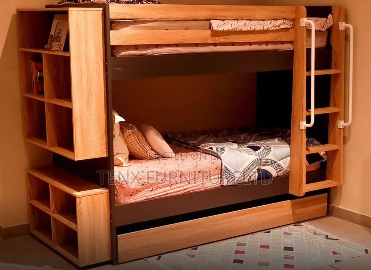 Bunk Bed ( With Shelves)