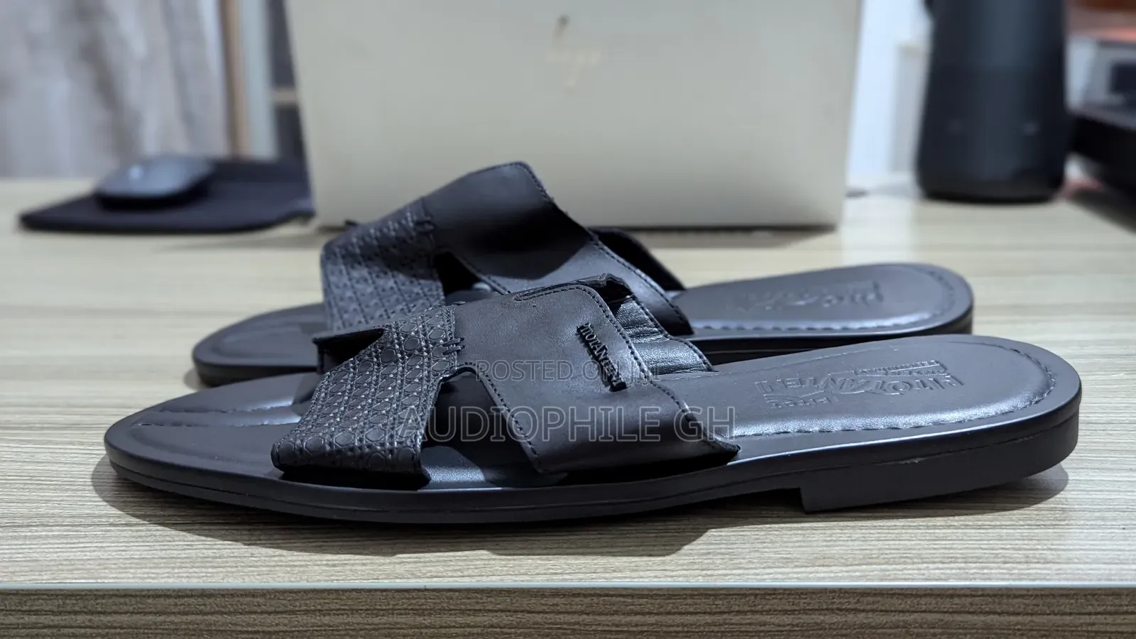 Pitot Anteni Men's Leather Slippers