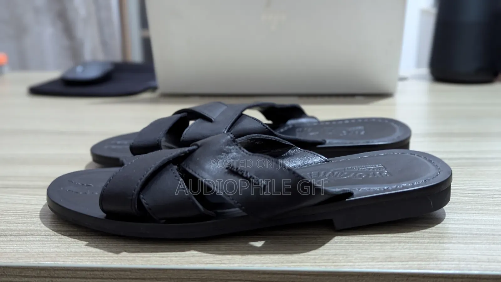 Pitot Anteni Men's Leather Slippers