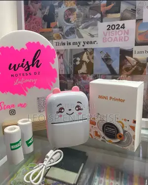 Mini Thermal Printer With 5 Sticker Paper Rolls