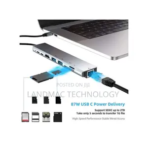 8-in-1 Usb C Hub Type-C Docking Station Multiport Adapter