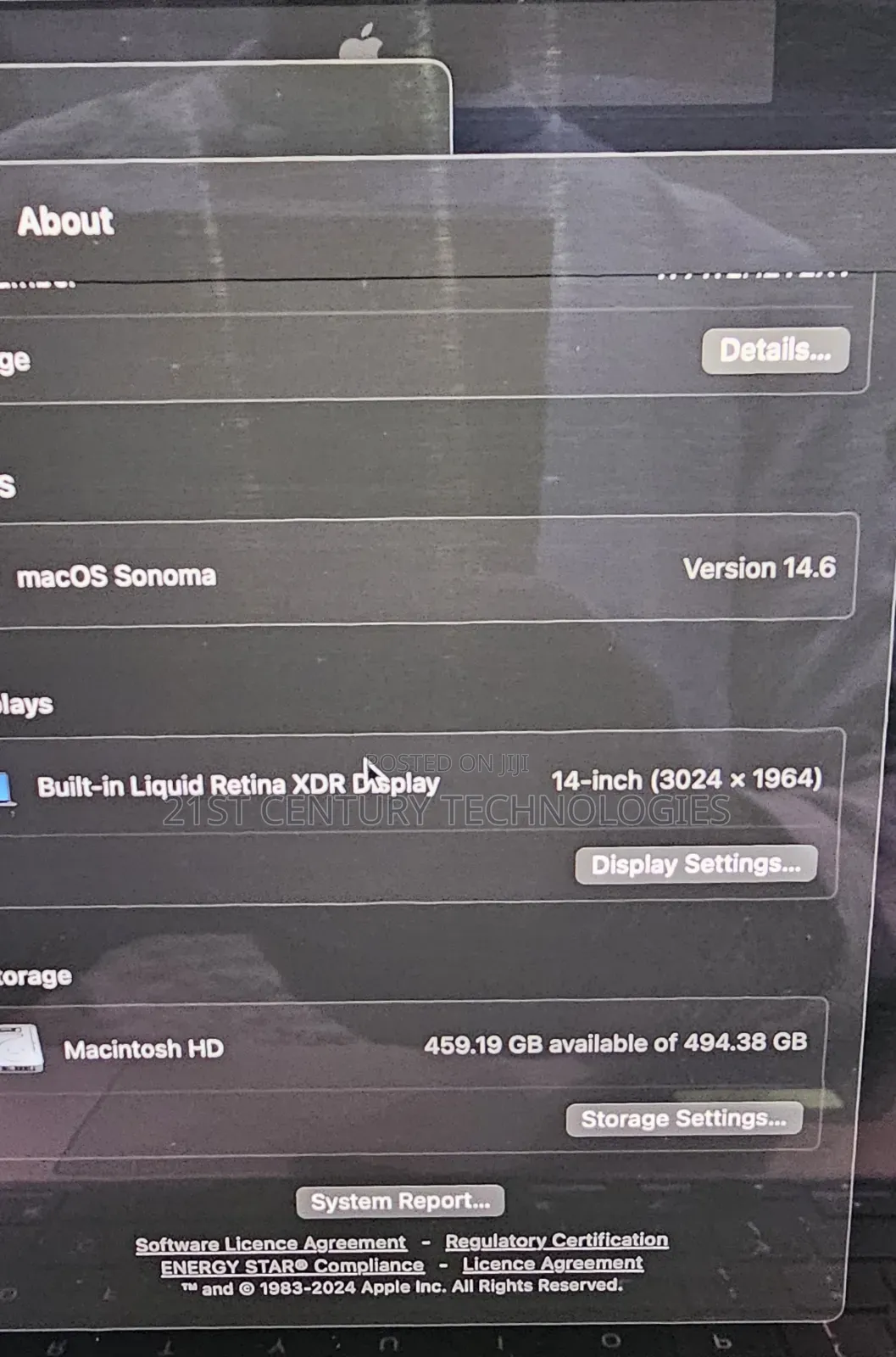 Laptop Apple MacBook Pro 2021 M1 16GB Apple M1 Pro SSD 512GB