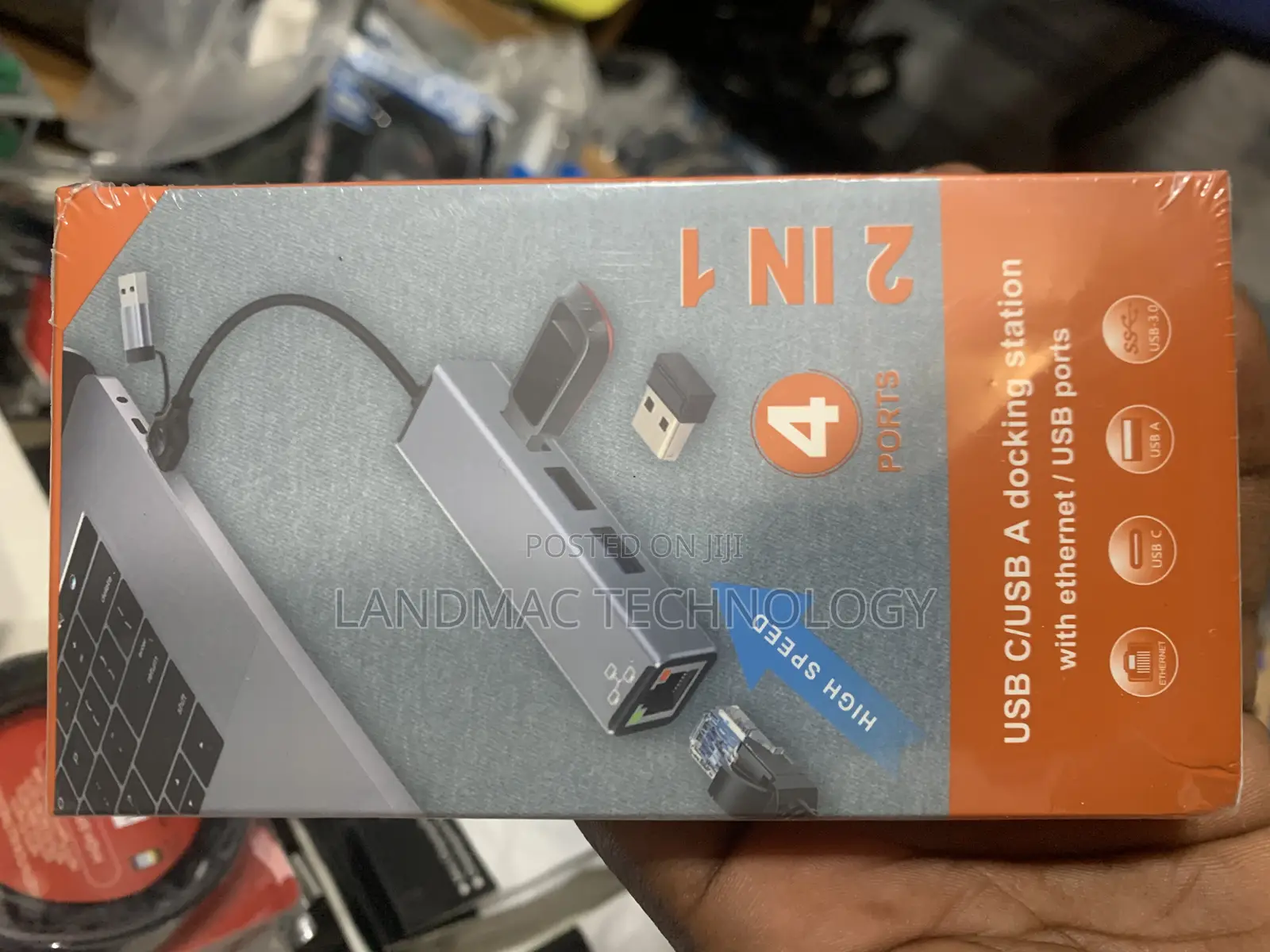 USB C Hub (4-in-1) With USB A,Ethernet