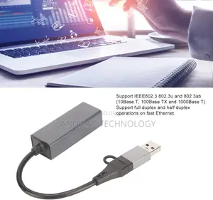 USB C to Ethernet Adapter, Driver Free RJ45 to USB C, 1000mb