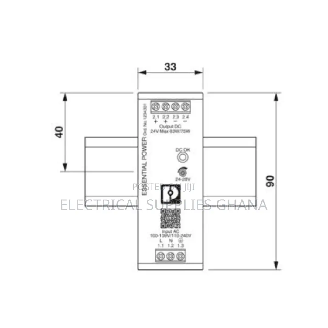 24v Dc Din Rail Power Supply – Industrial