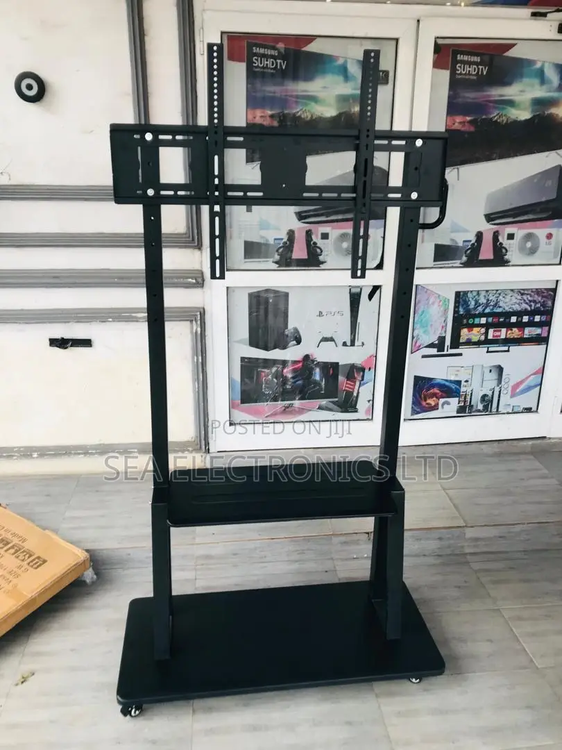 Mobile Trolley Display Cart, TV Stand With Bracket (Wheels)