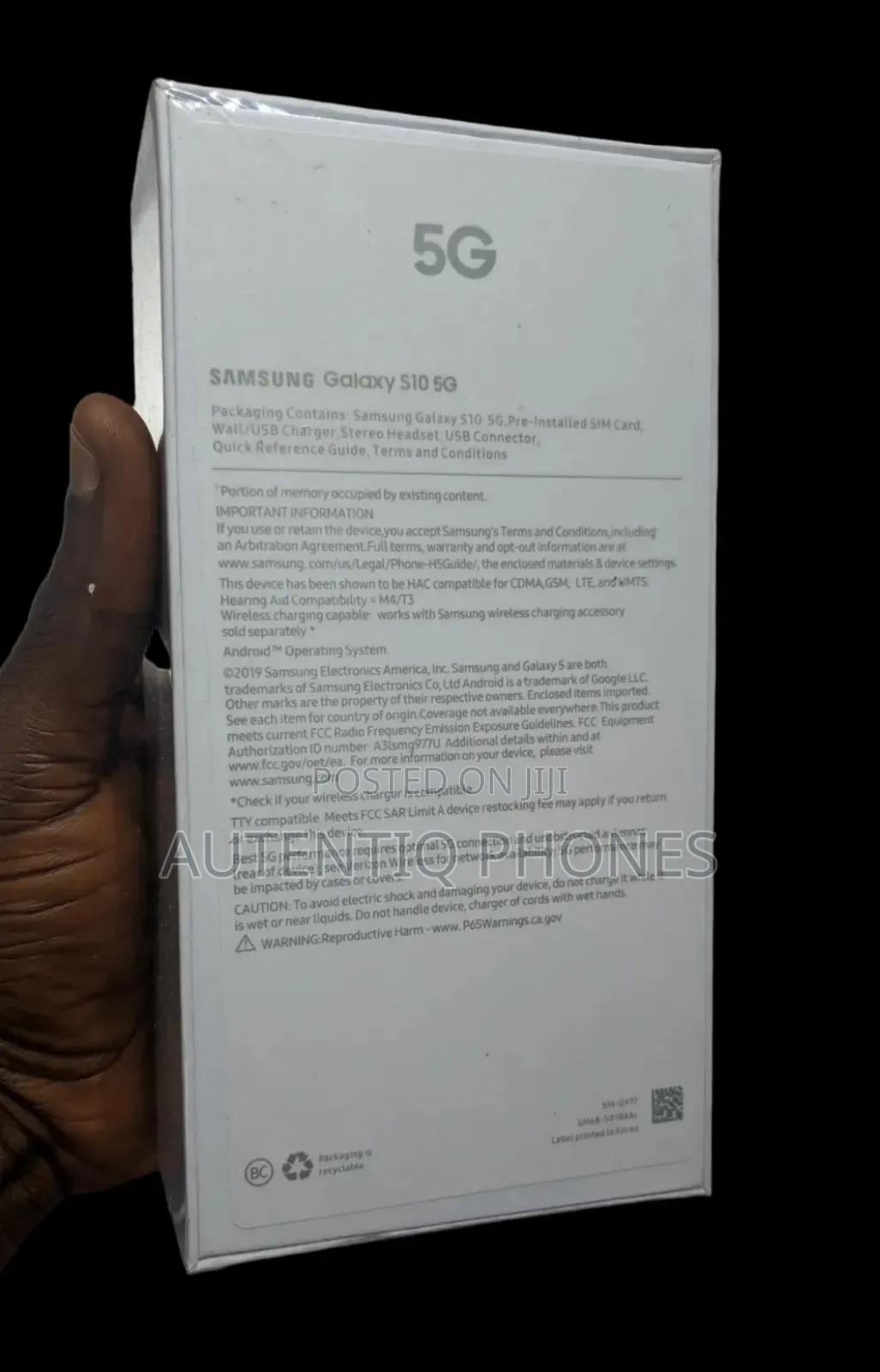 New Samsung Galaxy S10 5G 256 GB Black