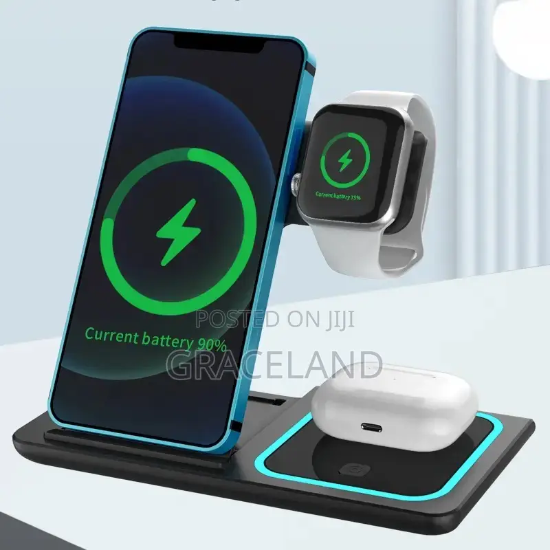 This Is Original 3 in 1 Foldable Wireless Charger Stand