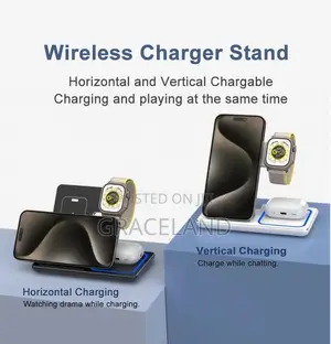 This Is Original 3 in 1 Foldable Wireless Charger Stand