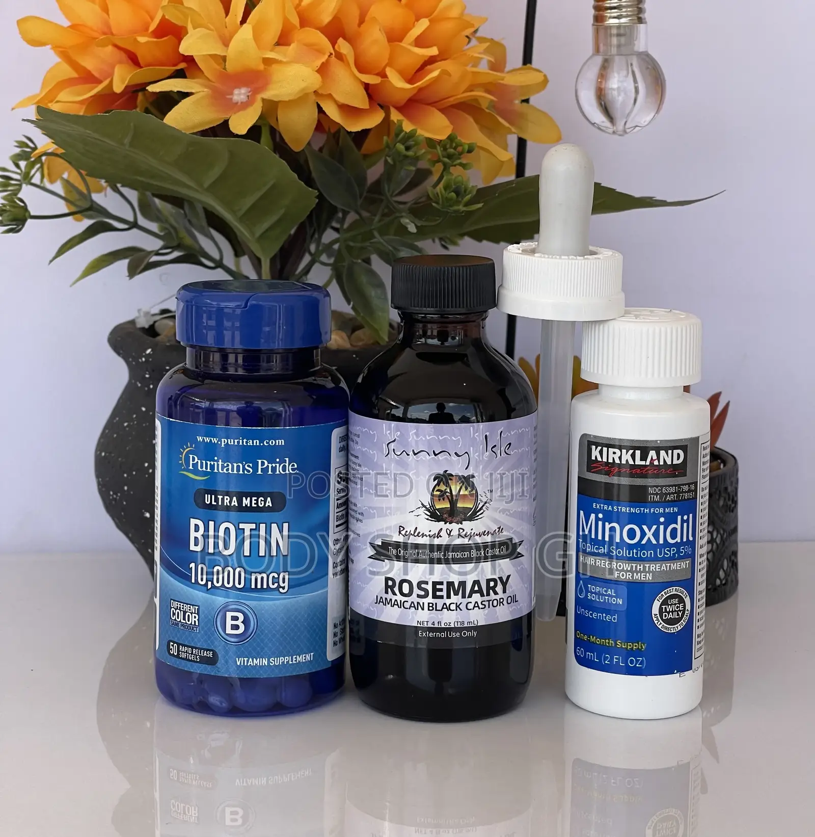 Beard Growth Set -Kirkland Minoxidil + Biotin + Rosemary