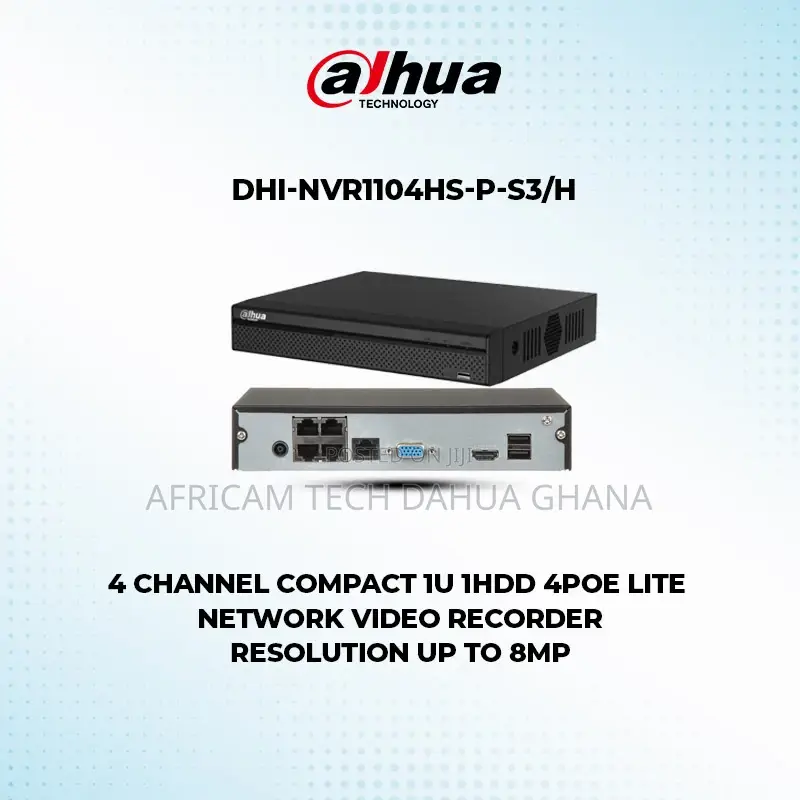 Dahua NVR Network Video Recorder Ip 4 Channel Poe