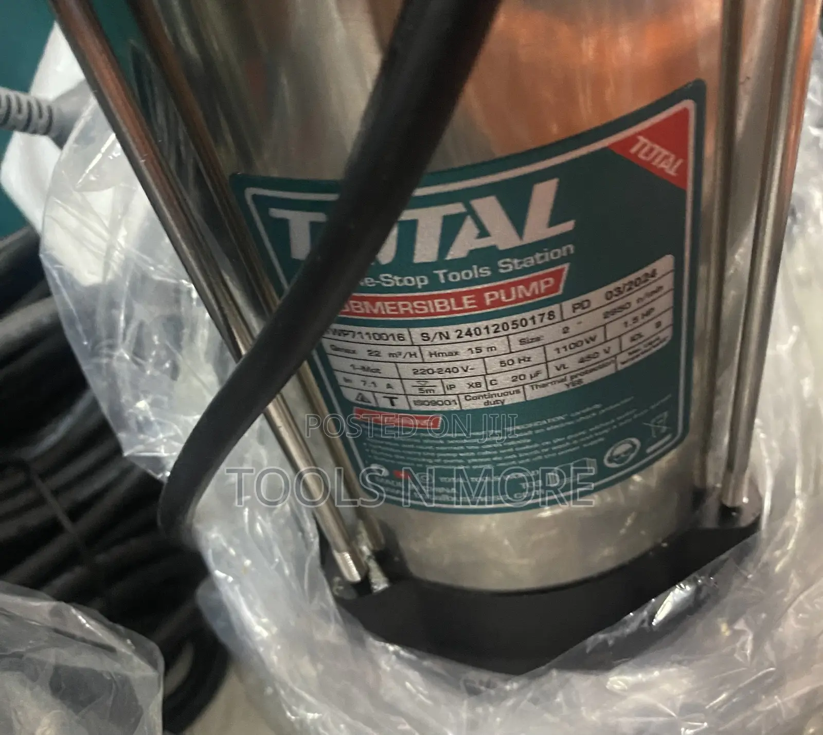 Total Sewage Submersible Water Pump 1.5hp