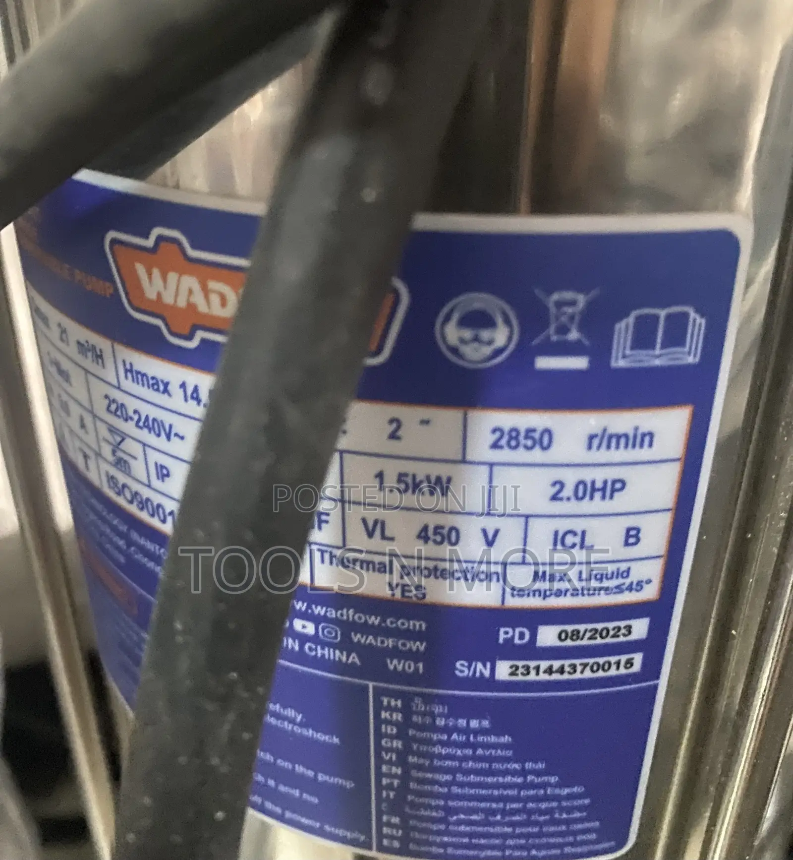Wadfow Sewage Submersible Water Pump 2hp