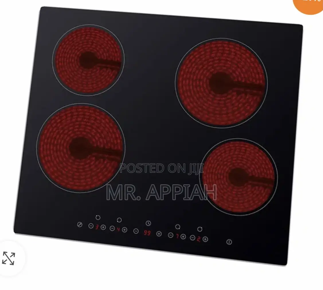 Sleek Midea MC-HF605 4 Electric Built-in Cooker(Black).