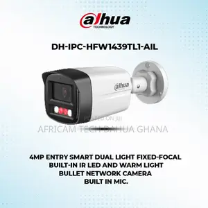 Dahua 4mp Network Ip Poe Camera Audio Ir Led Light Bullet