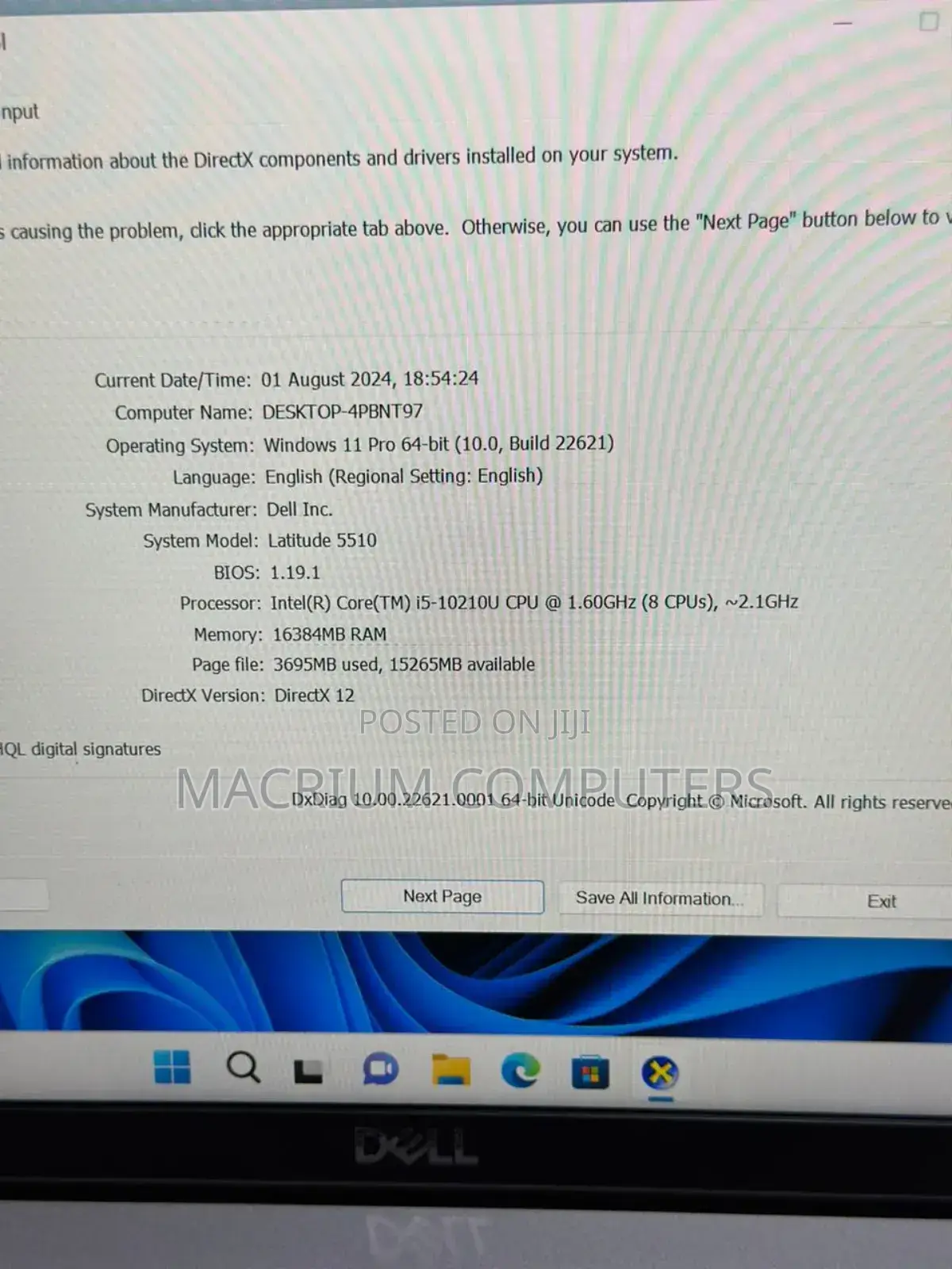 Laptop Dell Latitude 5510 16GB Intel Core I5 SSD 256GB