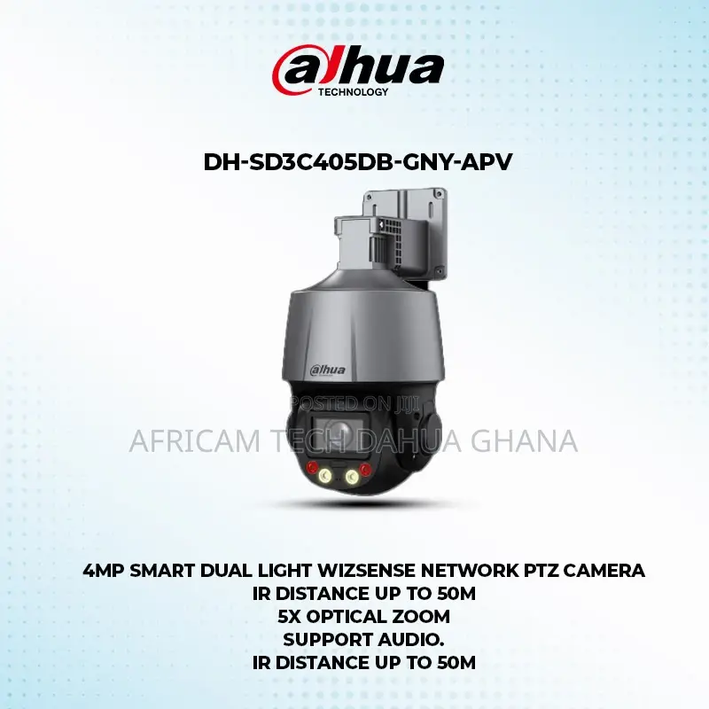 Dahua 4mp 5x Zoom Speaker Mic Ip Network PTZ Colorvu Camera
