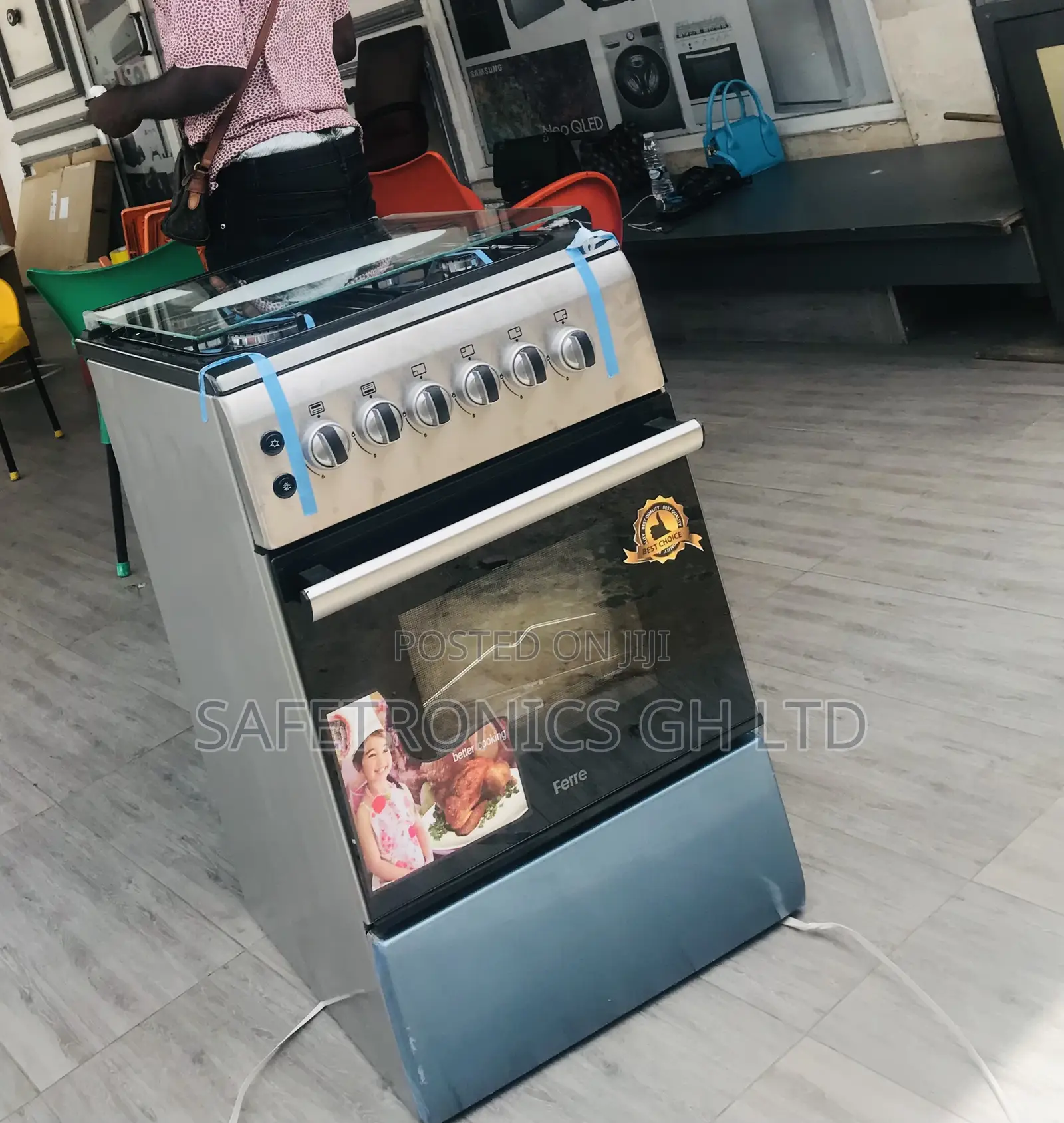4 Gas Gray Oven/Grill Ferre 50by60 New Line 