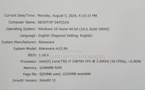 Laptop Dell Alienware M15 R4 16GB Intel Core I7 SSD 1.5T