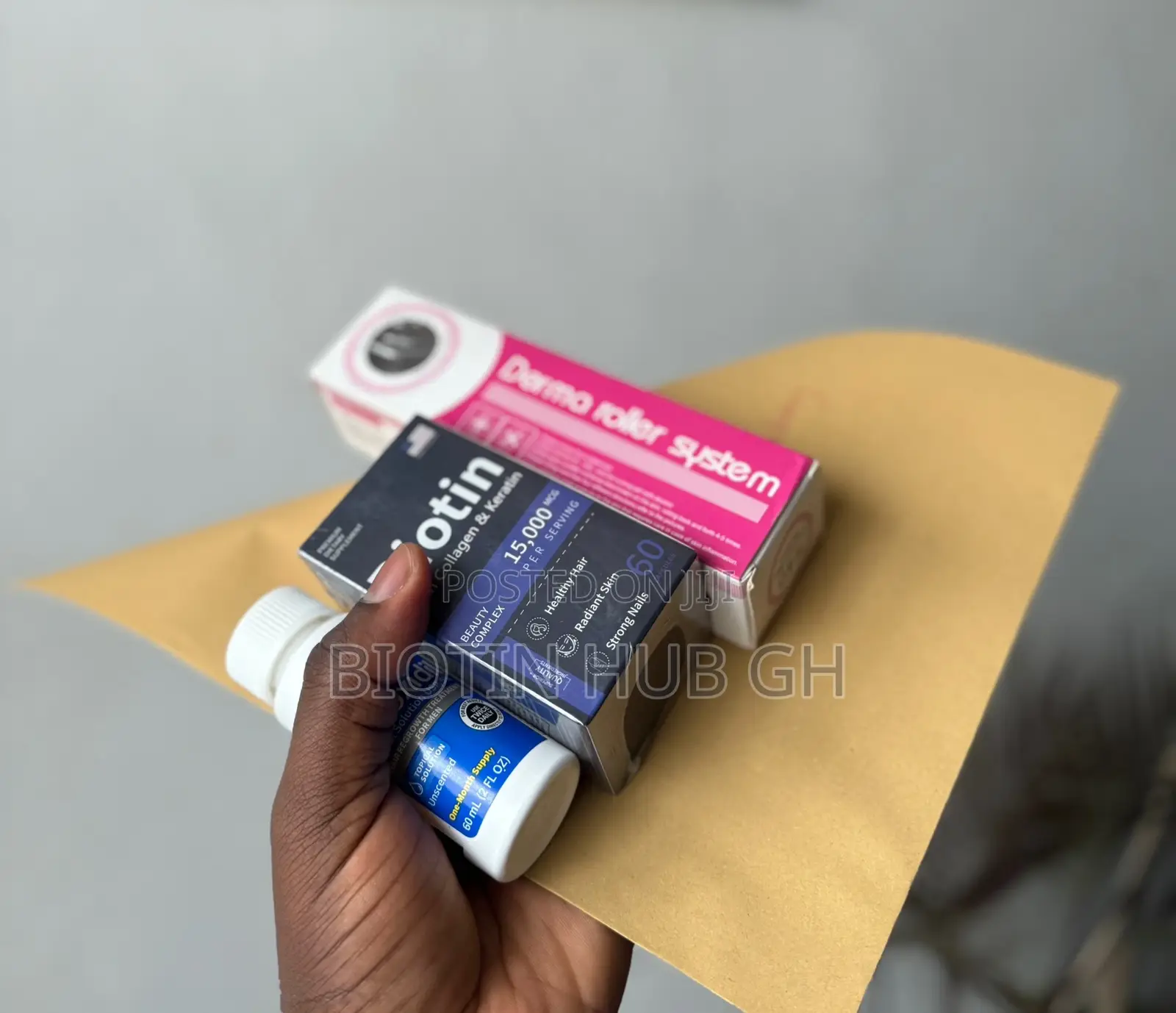 Kirkland Minoxidil,Derma Roller and Biotin Combo