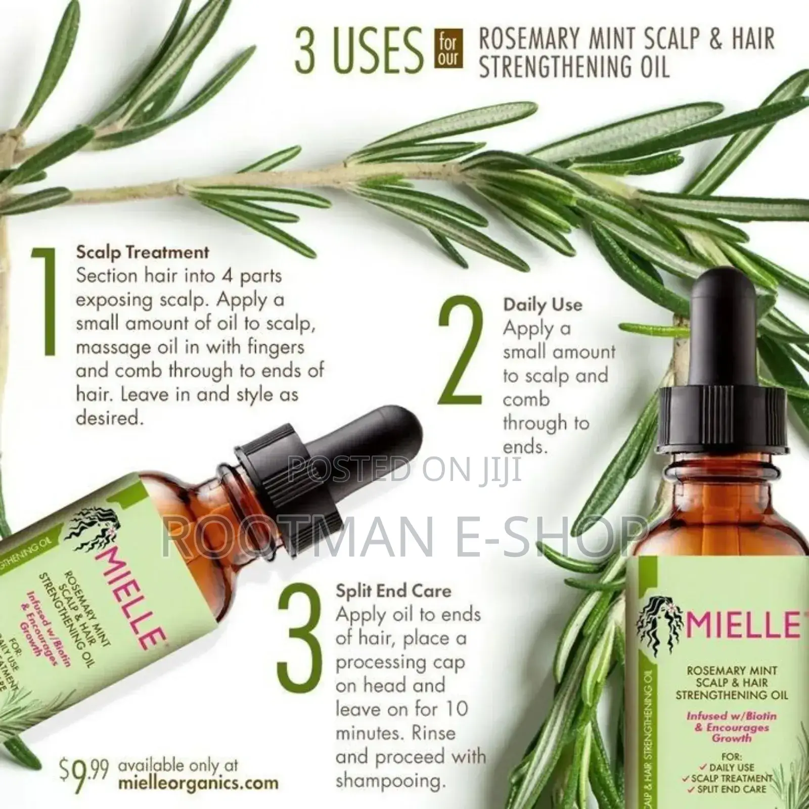 Mielle Rosemary Mint Scalp Hair Strengthening Oil