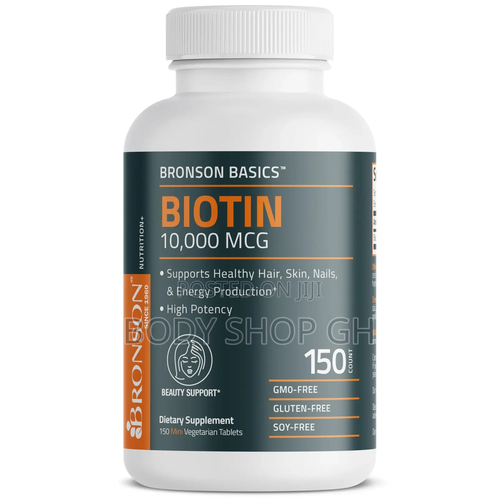 Biotin 10,000 MCG for Healthy Hair, Skin and Nails- 150 Tabs