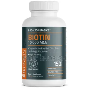 Biotin 10,000 MCG for Healthy Hair, Skin and Nails- 150 Tabs