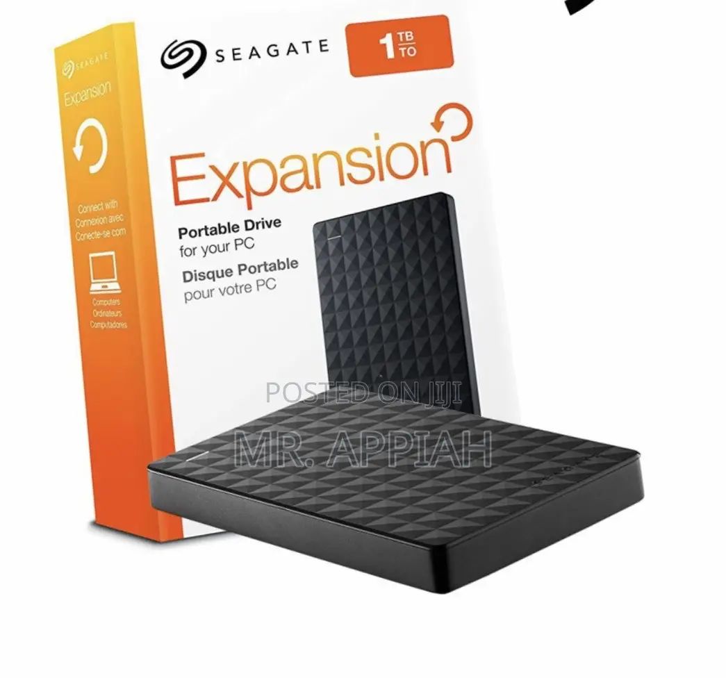 Durable and Affordable Seagate External Drive 1TB.