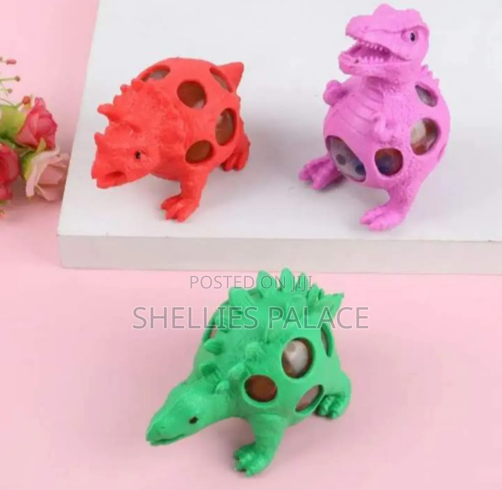 2pcs Venting Water Ball Anti Stress Squeeze Dinosaur Grape