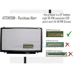 Super Slim Small Connector Laptop Screen (14.0)