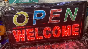 Led Sign Light Open Welcome