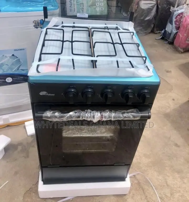 Rainbow 4burner Gas Cooker W/Oven-Stainless Steel Easy Clean