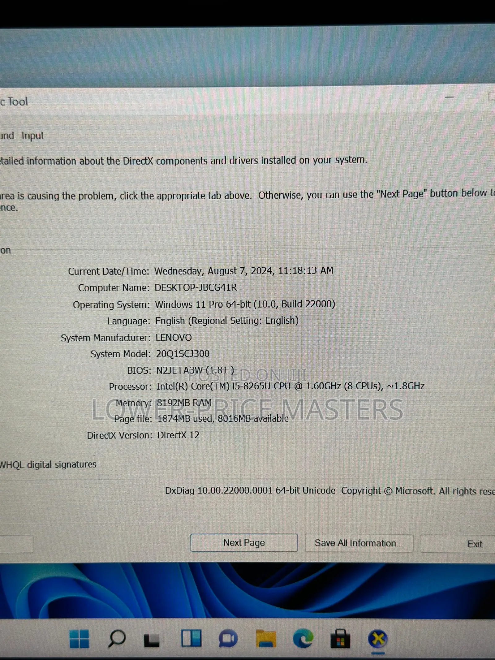 New Laptop Lenovo ThinkPad X390 8GB Intel Core I5 SSD 256GB