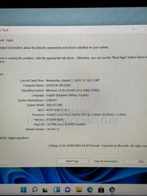 New Laptop Lenovo ThinkPad X390 8GB Intel Core I5 SSD 256GB