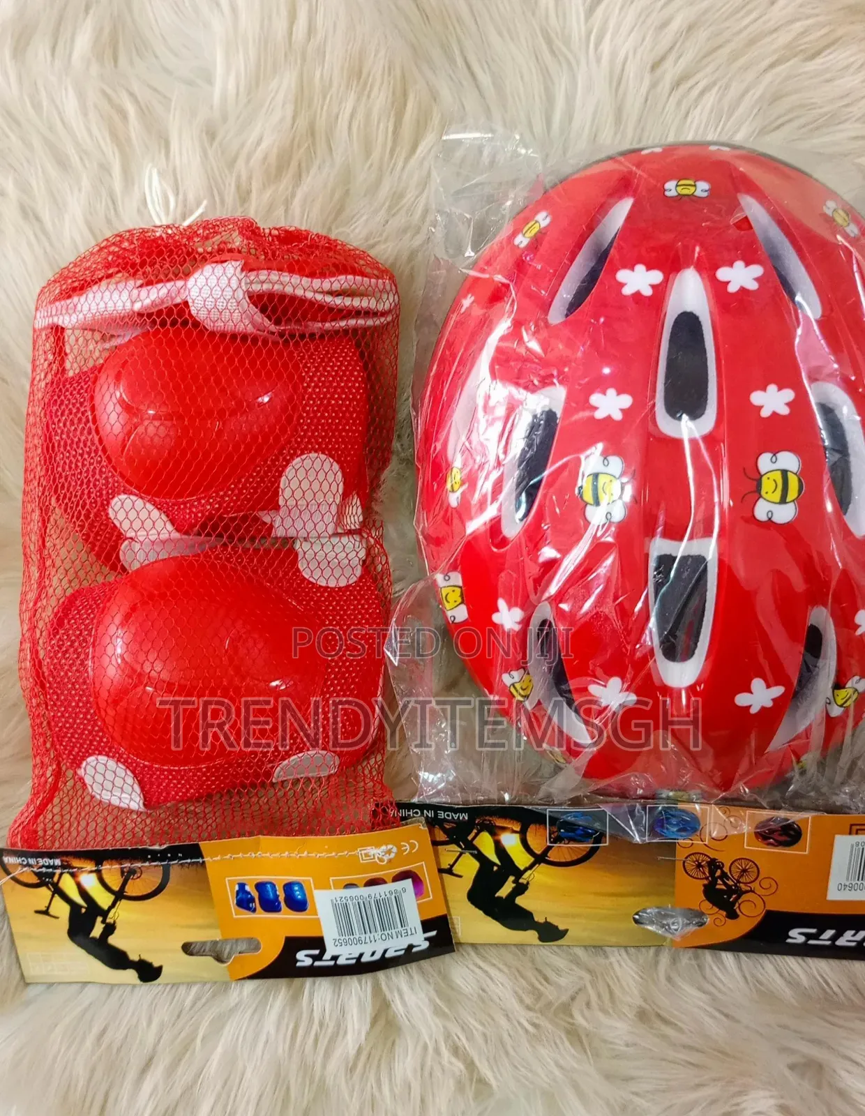 Kids Safety Helmet With Knee, Elbow, Hand Protective Pad