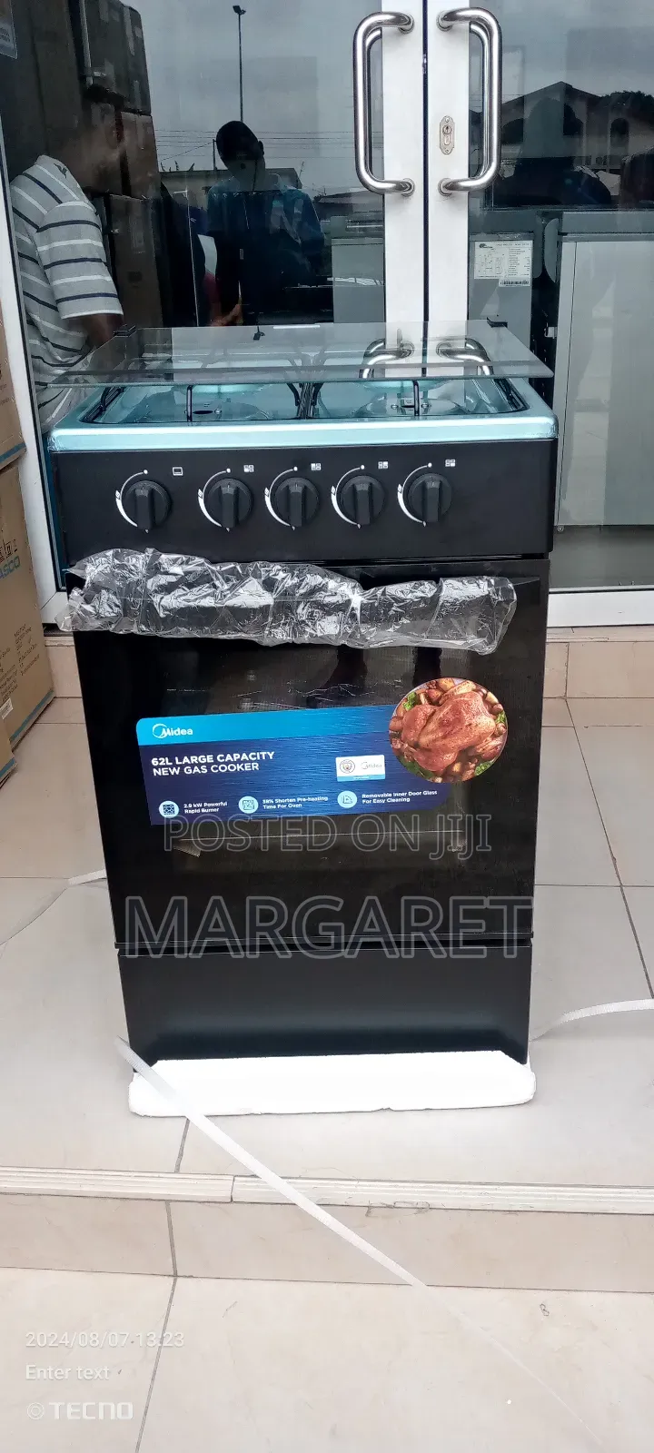Adepa Midea 4 Burners Gas Cooker Oven and Grill