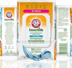 Arm Hammer Essentials Clear Water Deodorant Towelettes