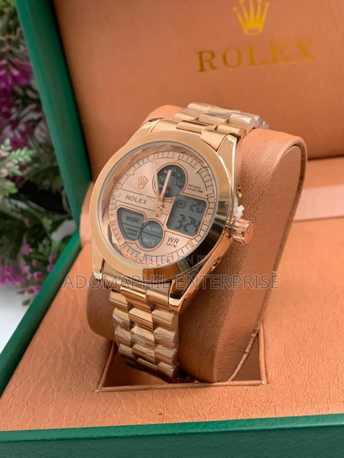 Anti-Fade Rolex Chain Watch