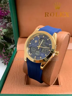 Digital and Analog Rolex Rubber Strap Watch