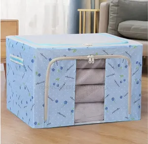 Storage Box Organiser With Steel Frames for Clothes