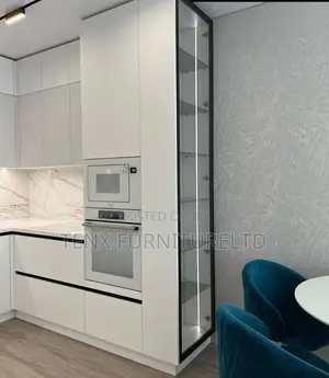 Kitchen Cabinet With (Island) All White