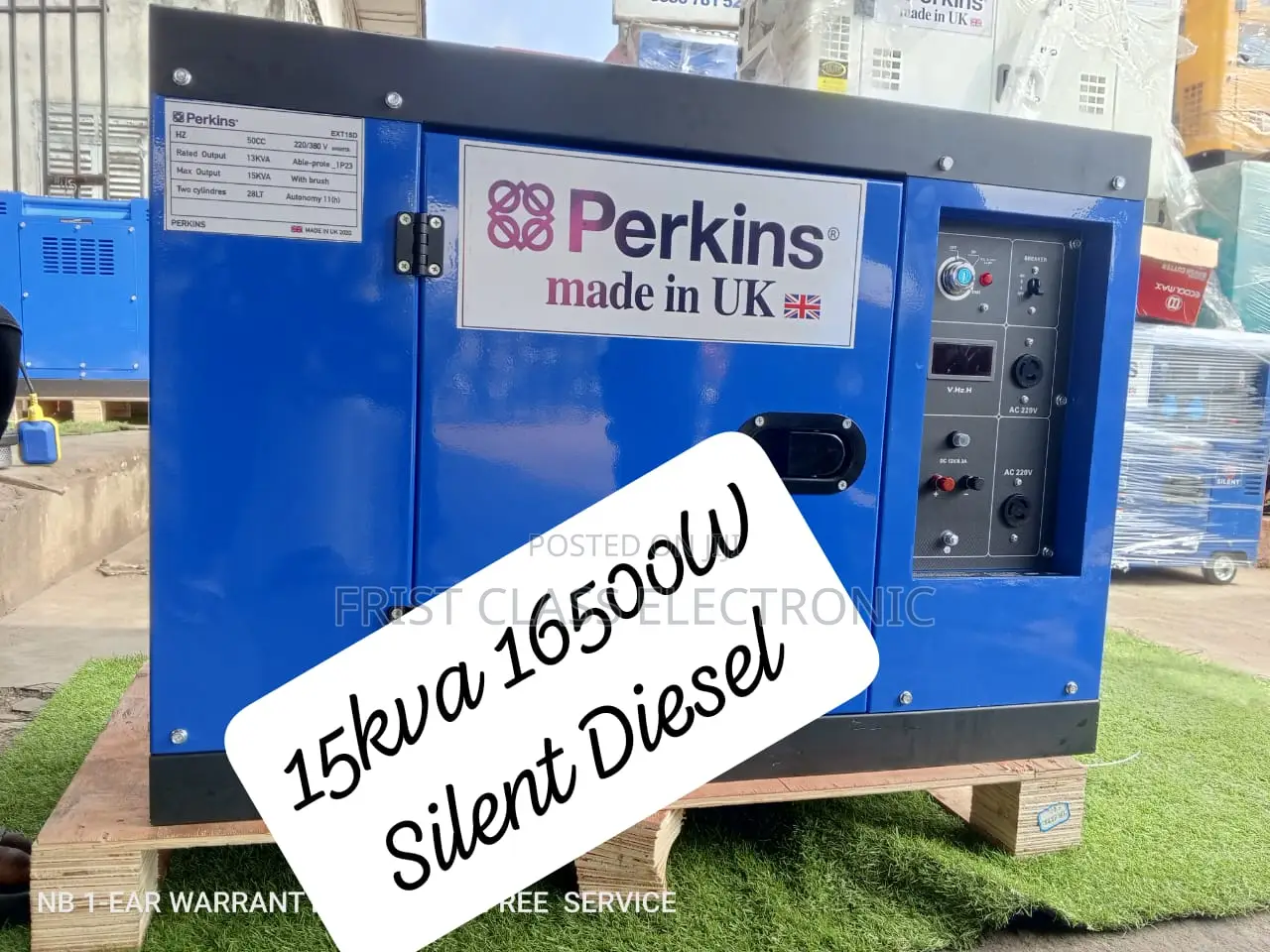 Powerful 15kw 16500W Silent Diesel Geneset Perkins UK Made