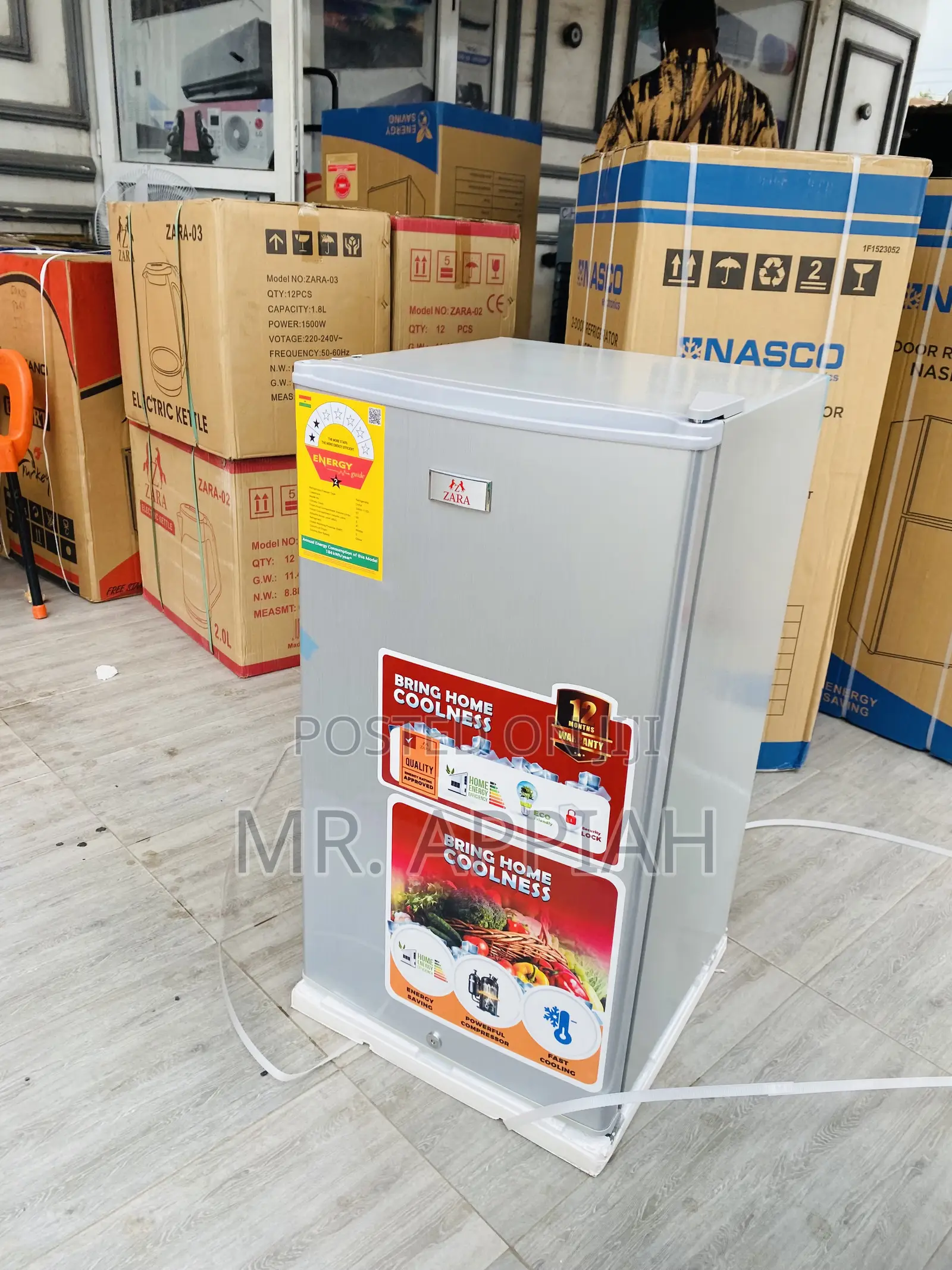 Quality Zara Single Door Table Top Electric Fridge(Gray).