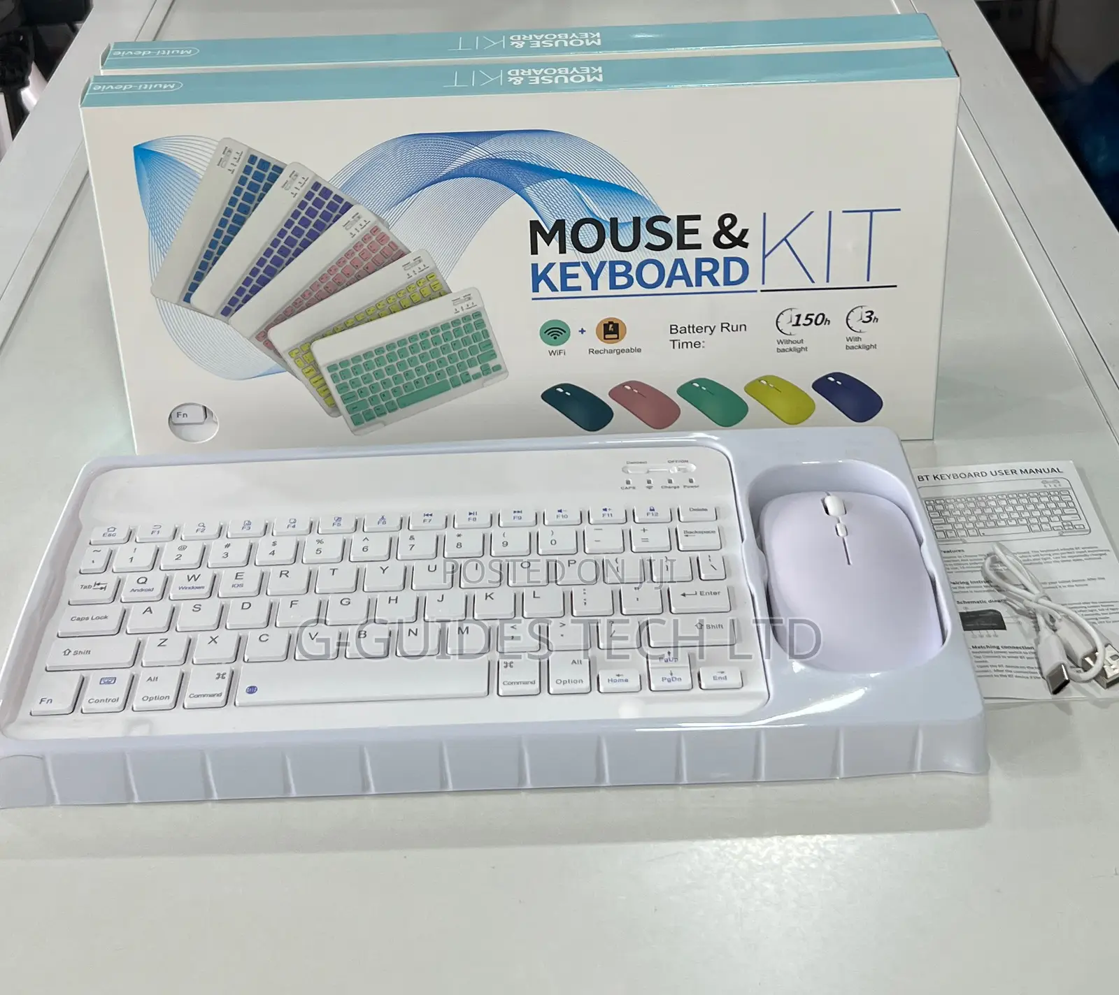Rechargeable Bluetooth Wireless Keyboard and Mouse