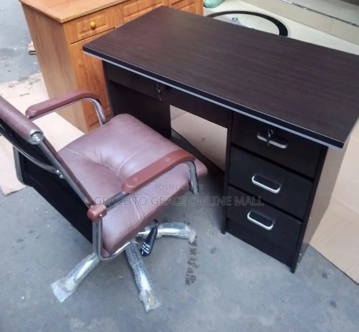 Office Chair and Desk