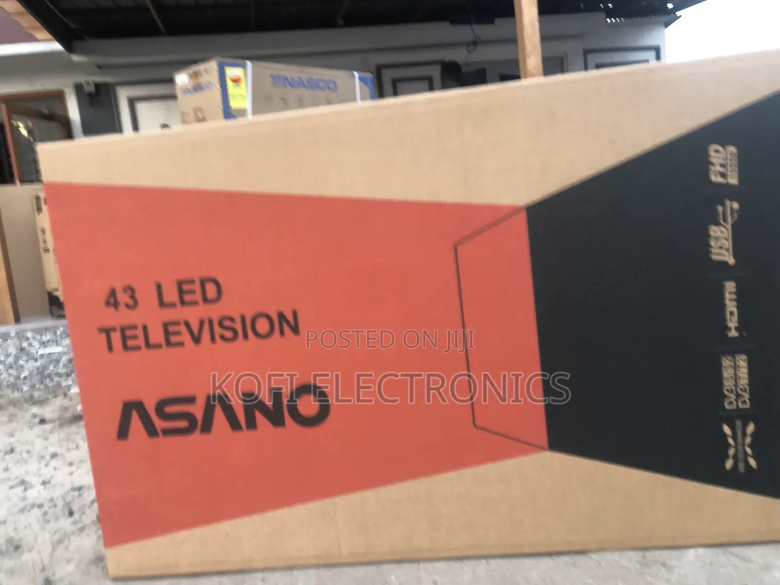Authentic Asano 43′′ Digital Satellite HD TV – Black